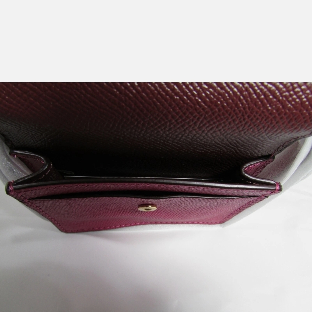 COACH Flap Card Case On Lanyard Leather Crossbody Wallet - Picture 5 of 8